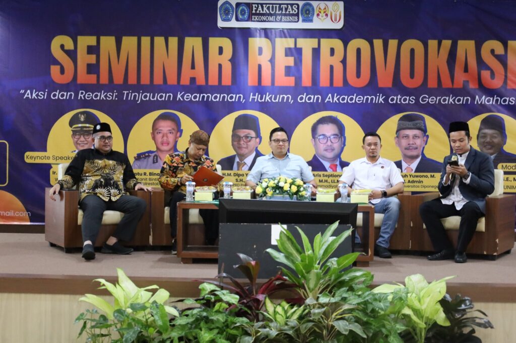 BEM FEB Unimus Gelar Seminar Retrovokasi  “Bangun Pemahaman Bersama dan Solusi, Terkait Dinamika Gerakan Mahasiswa dalam Ruang Demokrasi”